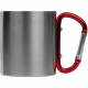 Metalowy kubek z karabińczykiem 200ml