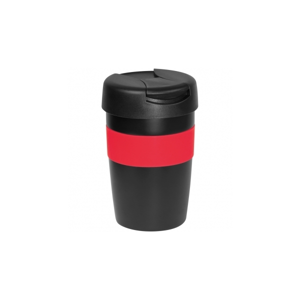 Kubek termiczny 300 ml, czarno czerwony